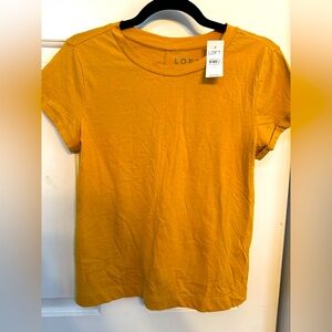 LOFT Gold Fitted Short Sleeve Tee